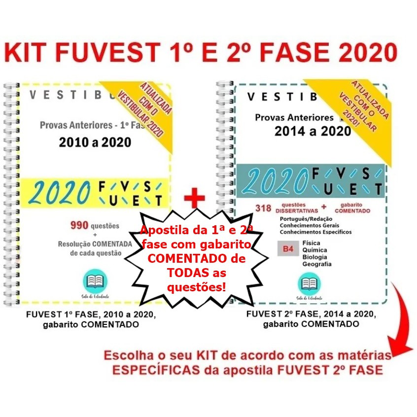 Fuvest 1 E 2 Fase BIOLÓGICAS + Gabarito COMENTADO De TODAS As Questões ...