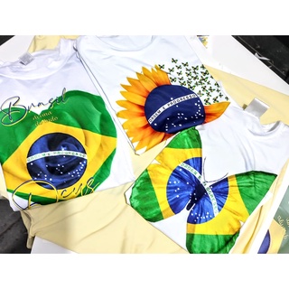 CAMISETA borboleta girassol, BRASIL, COPA e outros temas, CRISTÃS, PERSONAGENS (PEQUENOS DEFEITOS)