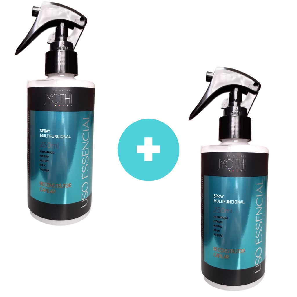 Kit 2 Reconstrutor Capilar Profissional Protetor Térmico Spray Uso Obrigatório