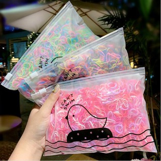 10000pcs/Saco Elástico Colorido Para Cabelos Femininos (1000 pcs)