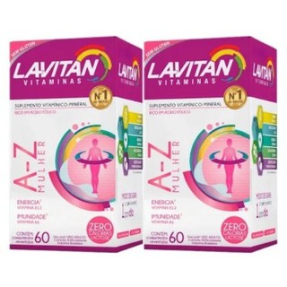 02 Lavitan AZ Mulher Cimed 60 Comprimidos Cada caixa Total 120 Comprimidos Orig.