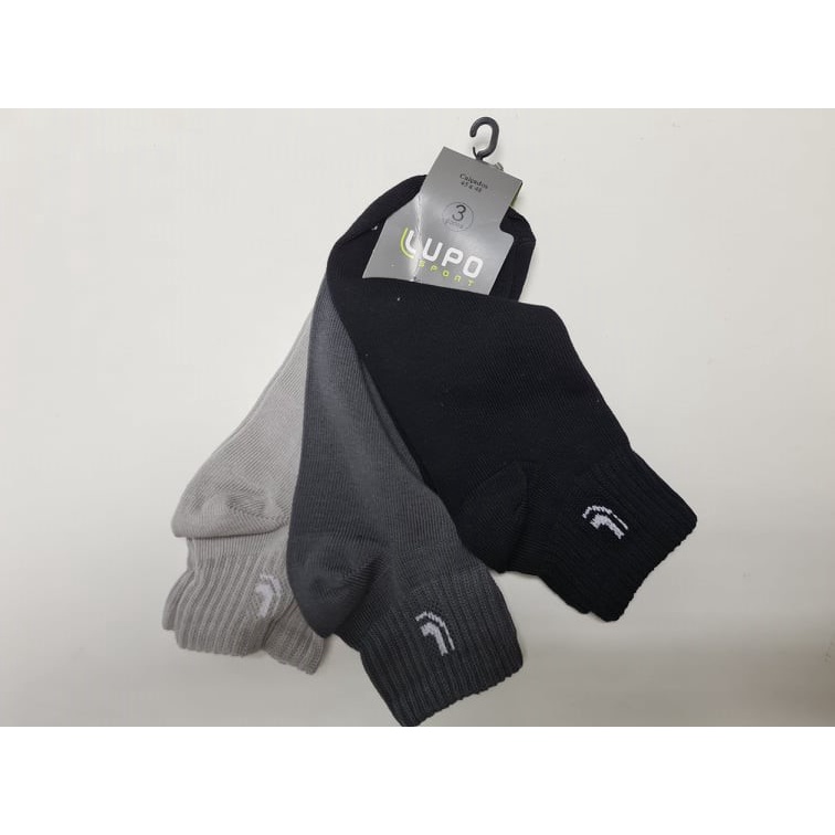 Kit 3 Pares de Meia Soquete Cano Baixo Lupo 3223 Tamanho: 45 a 48 em Oferta na Shopee