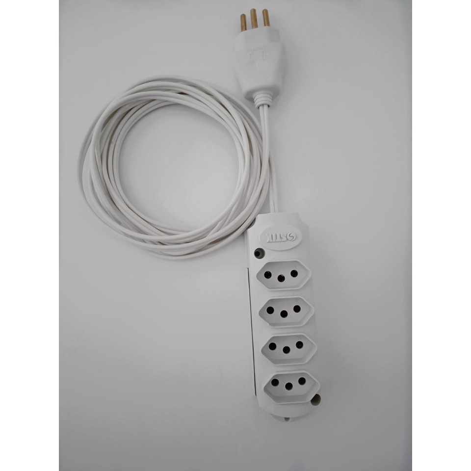 Extensão elétrica 2P+T 4 tomadas 20A 5 metros