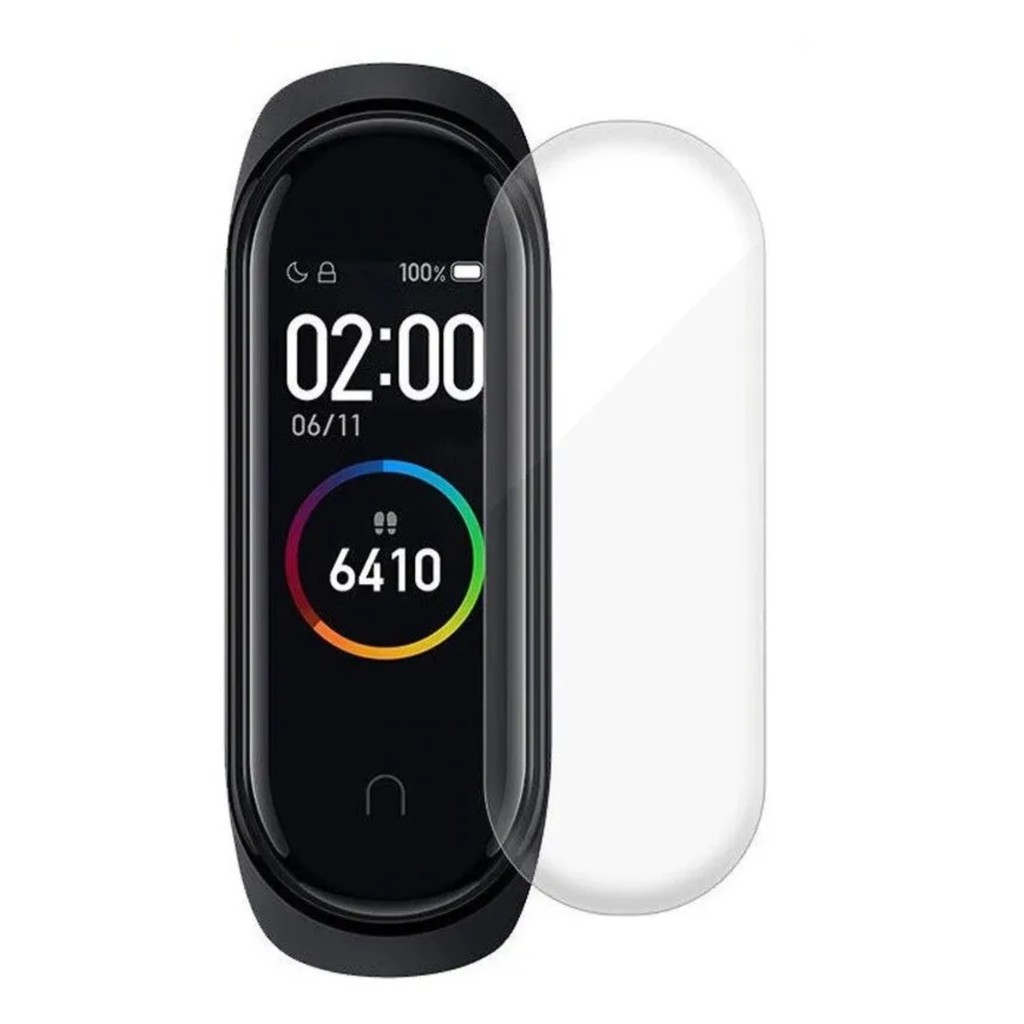 kit 5 Películas para smartwatch Mi Band 4 smart Band xiaomi tela amoled