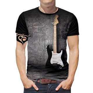 Camiseta Rock Masculina Moto Guitarra