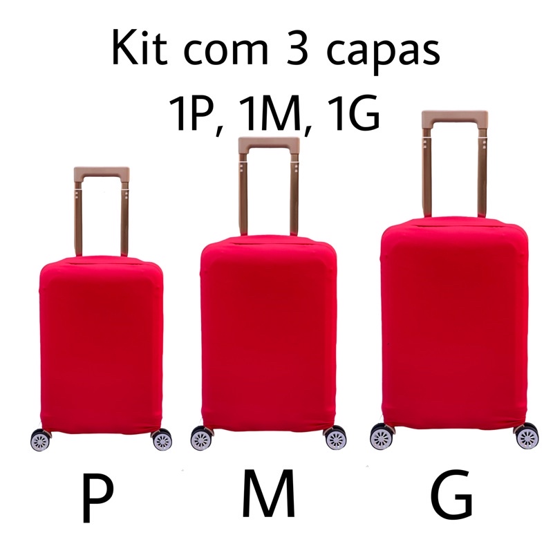 kit com 3 capas de mala em Oferta na Shopee