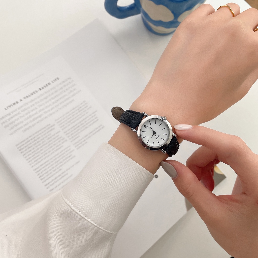 Novo relógio feminino coreano, relógio simples para senhoras, relógio retro para estudantes, relógio de quartzo com