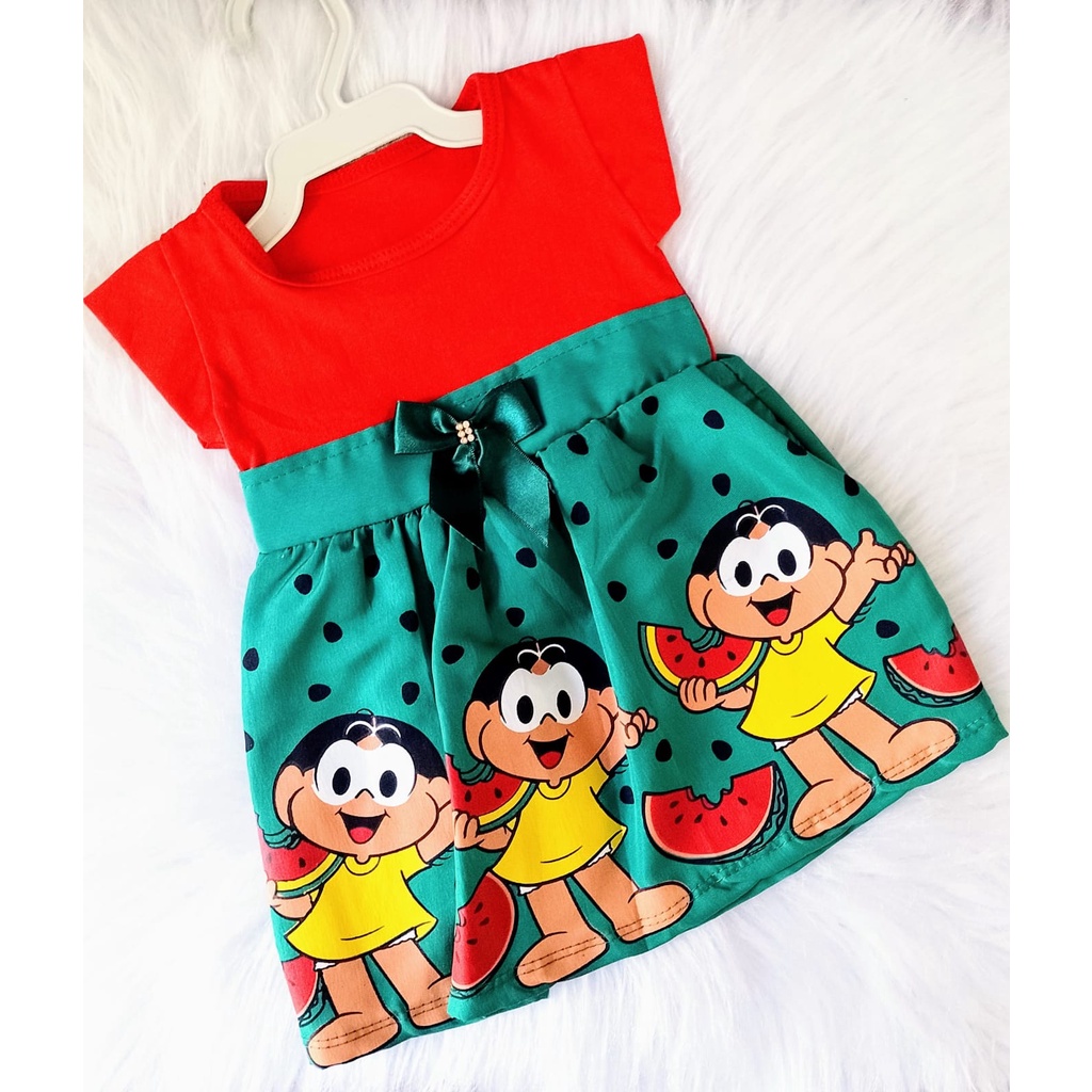 Vestido magali tematico festa fantasia Turma da monica Shopee Brasil