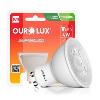 Lampada Led Dicroica Gu10 4W Bivolt 6500K Luz Branca Ourolux