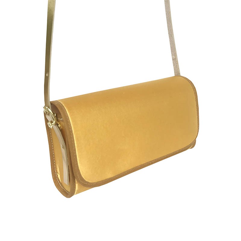 Clutch Bolsa Carteira Bolsinha De Lado Transversal Infantil Meninas Moda em Cetim Para Customização Aplicação em Pérolas Dourada Gold Artesanato
