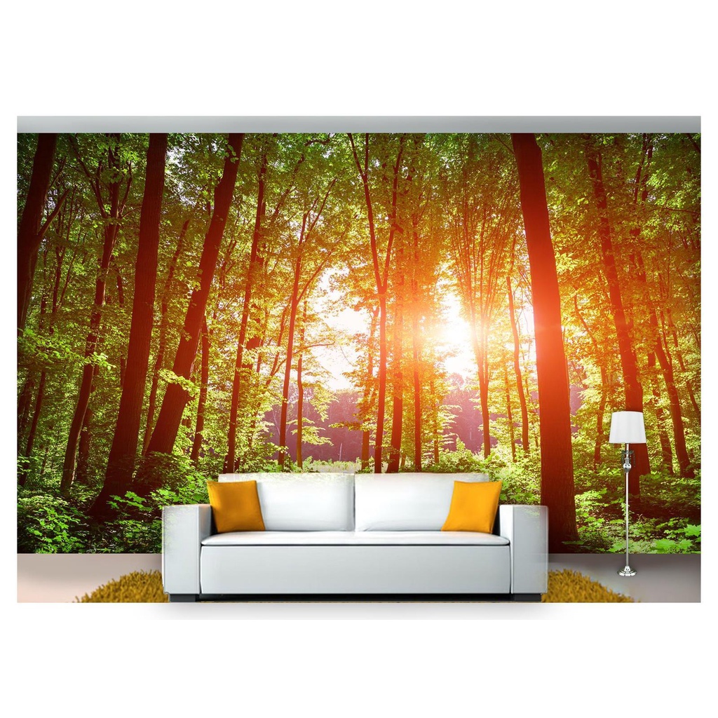 papel de parede Floresta Natureza Árvores 3d 7,5m² XNA191