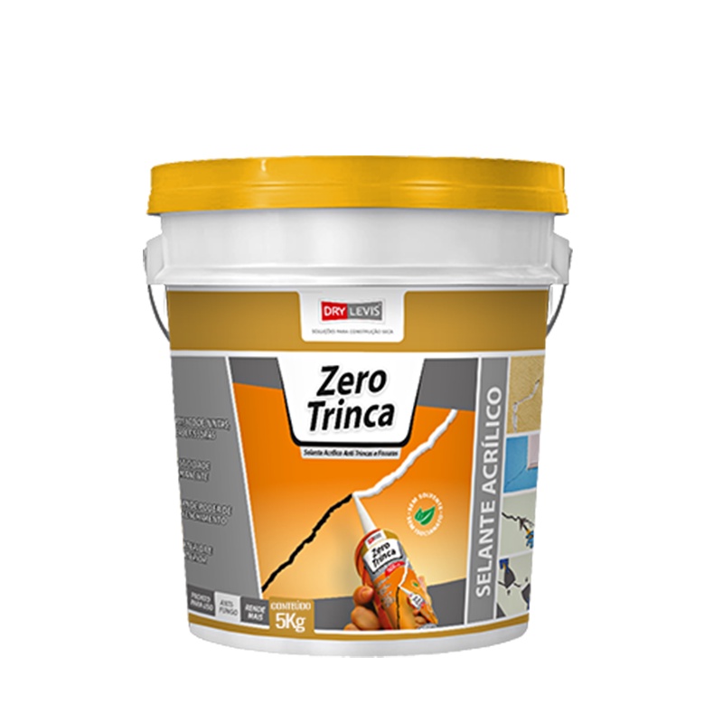 Selante Acrílico 5Kg Zero Trinca Trinca Fissura Vedação Parede Reparo Construção