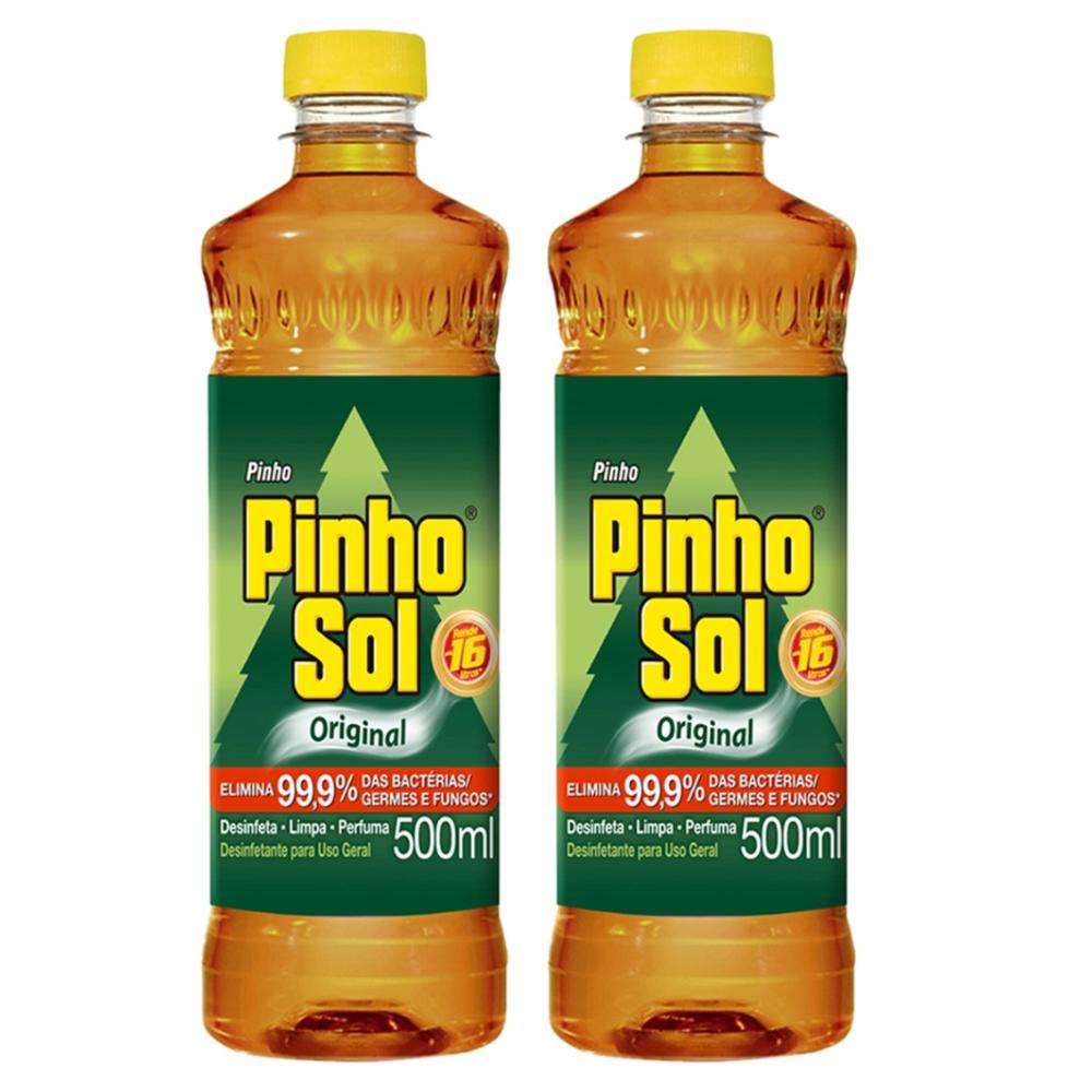 Kit com 2 Desinfetante Pinho Sol Original 500ml Cada em Oferta na Shopee
