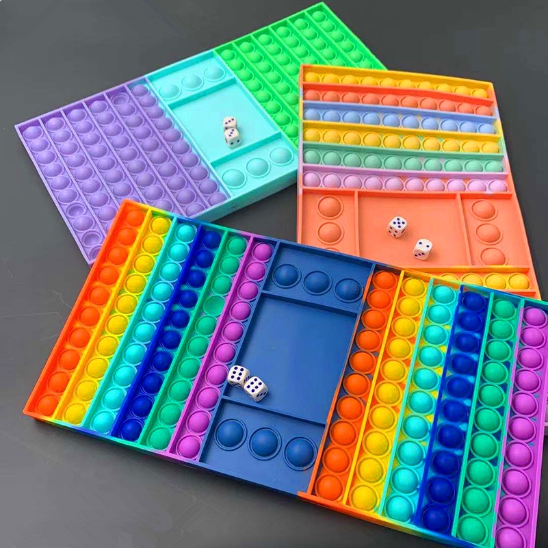 tiktok HOT】Push Pop It Fidget Toys Tabuleiro de damas arco-íris de tamanho grande | Shopee Brasil