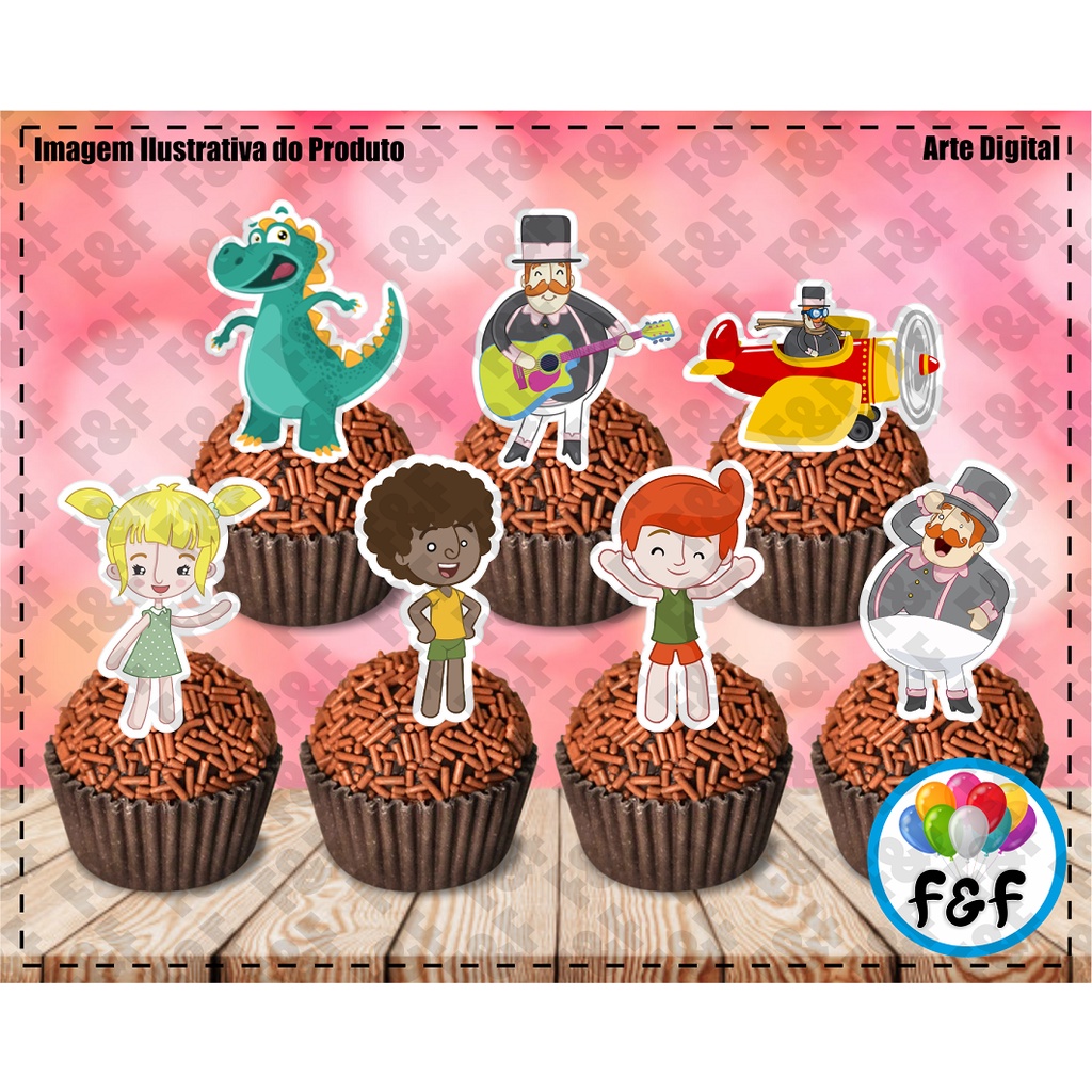 Toppers Tags Docinhos Doces Mundo Bita em Oferta na Shopee