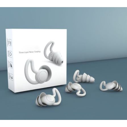 Tampão De Ouvido Protetor Abafador Auditivo Auricular Dormir  2 camadas