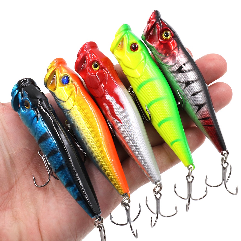 Isca Artificial Superfície Popper De Pesca 9cm 12g