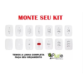 Tomada Interruptor 2x4 10A/20A Linha Plus Walma Tomadas Simples 10a tomada 20a tomada com apagador apagador com tomada