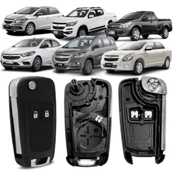 Capa / Carcaça da Chave Canivete GM Chevrolet Sonic Cruze S-10 / 2 Botões