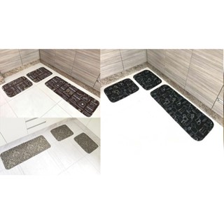 Tapete De Cozinha Jogo 3 Pçs Antiderrapante poliéster estampas modernas cofee arabesco beer talheres arabic flamingo em Oferta na Shopee