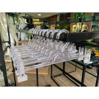 Cabide Saia Presilha Acrílico 10 unidades em Oferta na Shopee