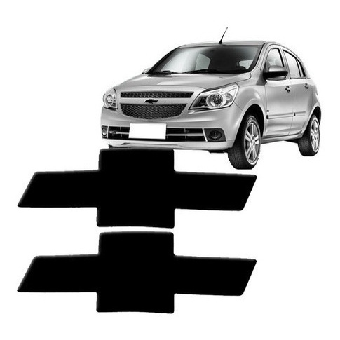 Par Aplique Emblema Gravata Black Piano Agile 09 10 11 12 13 em Oferta na Shopee