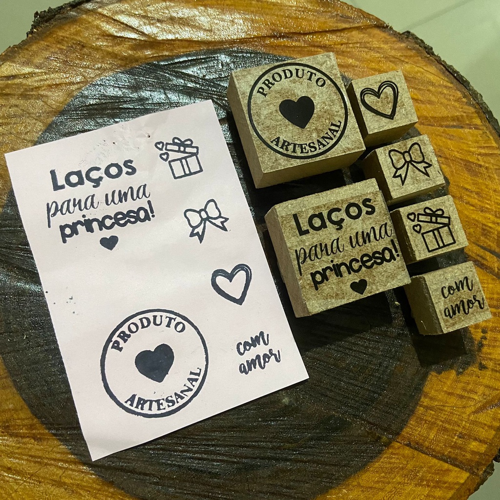 Kit carimbos Laços laceiras Lacinho artesanato Laço de cabelo meninas laceira embalagem entrega caixa sacola