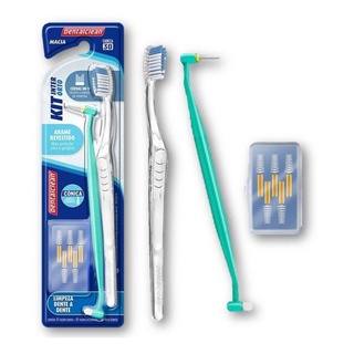Kit Orto 1 Escova + Bitufo Inter + Refil Inter Dentalclean em Oferta na Shopee