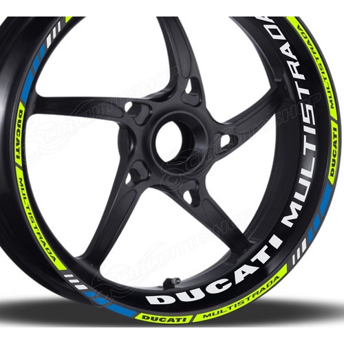 Friso + Adesivo Refletivo M2 Roda Moto Ducati Multistrada