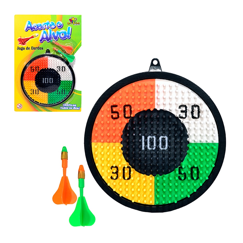 Jogo de Dardo Infantil Alvo Certo Com Dardos Mira de Pontuação