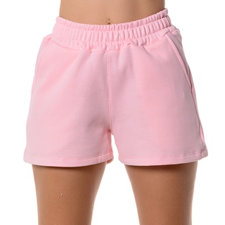 Short Feminino de Moletom Curto com Bolsos Diversas Cores