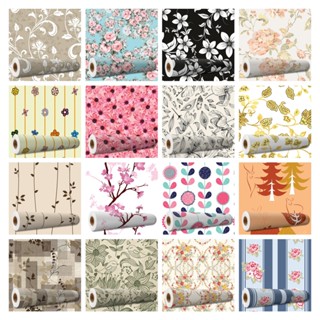 Rolo Papel de Parede Auto Adesivo Lavável Full-HD Interno ou Externo Flores e Floral em Oferta na Shopee
