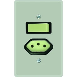 Interruptor Simples + Tomada 2 P+T 10a Linha Prata Radial