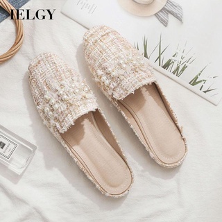 IELGY Chinelo Moderno Com Ponta Plana/Pérola Para Uso Externo