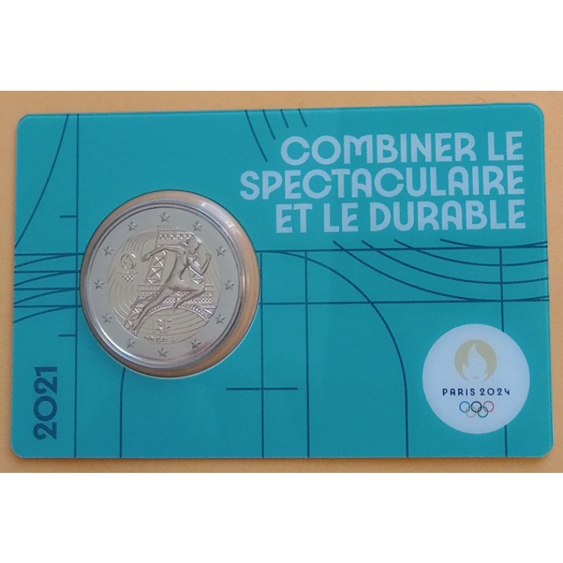 Moeda 2 euros Olimpiadas Paris 2024 Shopee Brasil