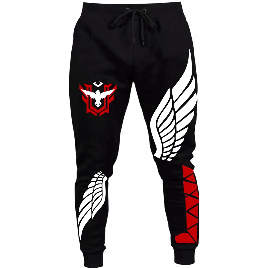 Calça de Moletom Angelical Vermelha em Oferta na Shopee