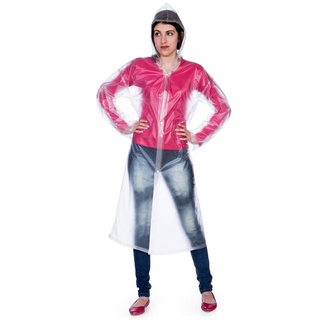 Capa De Chuva sem Forro Laminada Pvc Transparente