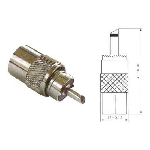 Kit 10 Peças - Conector Uhf Macho P/ Solda Cabo Fino em Oferta na Shopee