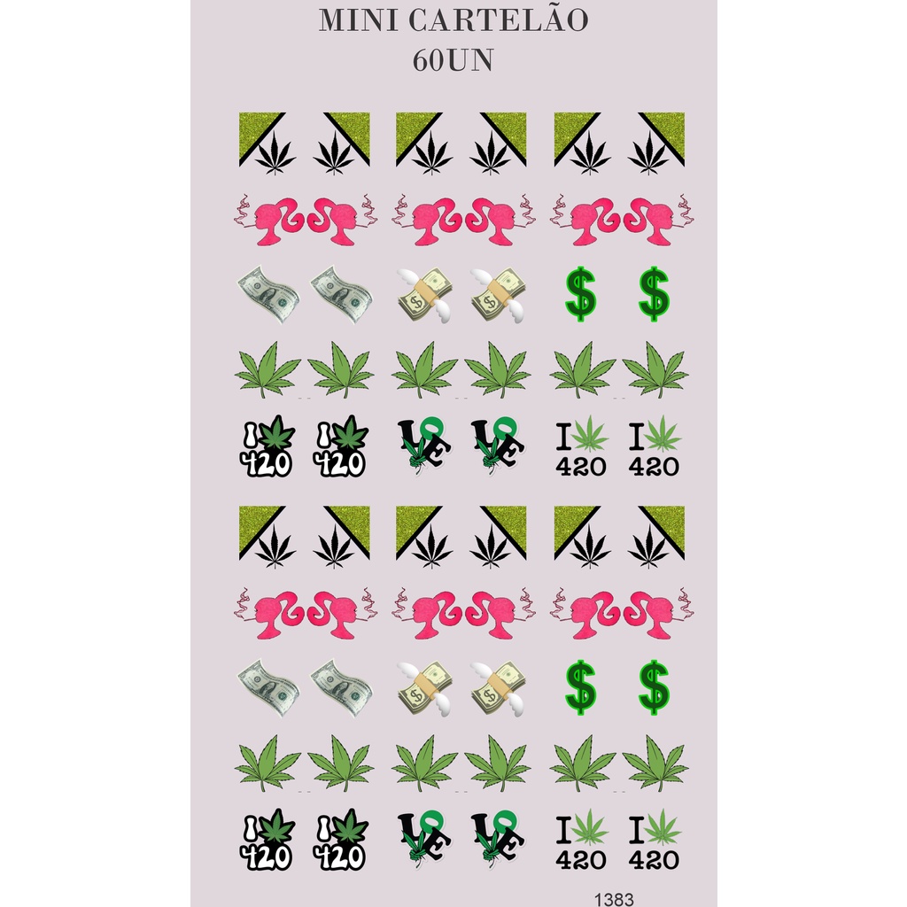 Cartelao 60 Unidades De Adesivos Barbie E Dinheiro Barbie Da Quebrada Barbie Maconha Canabis
