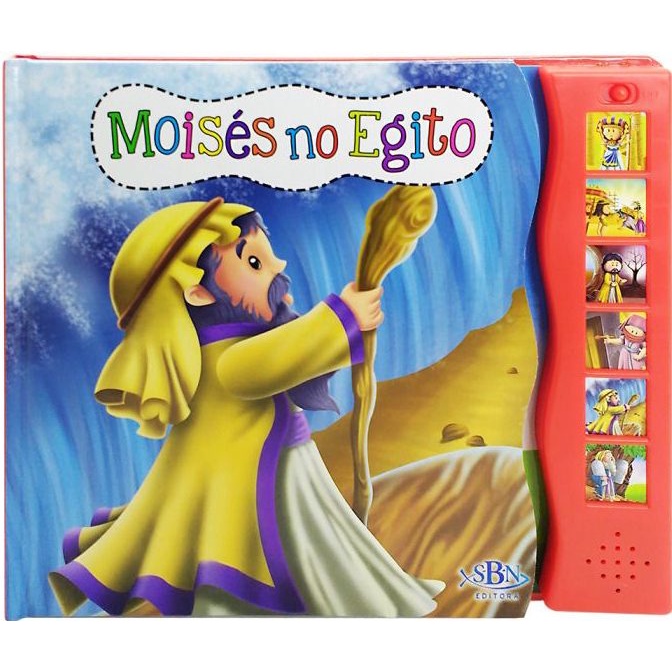 Livro Sonoro Moisés No Egito Capa Dura História Bíblica Sbn