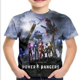 Camiseta Infantil Filme Power Rangers Estampa Total Hd Md01 em Oferta na Shopee