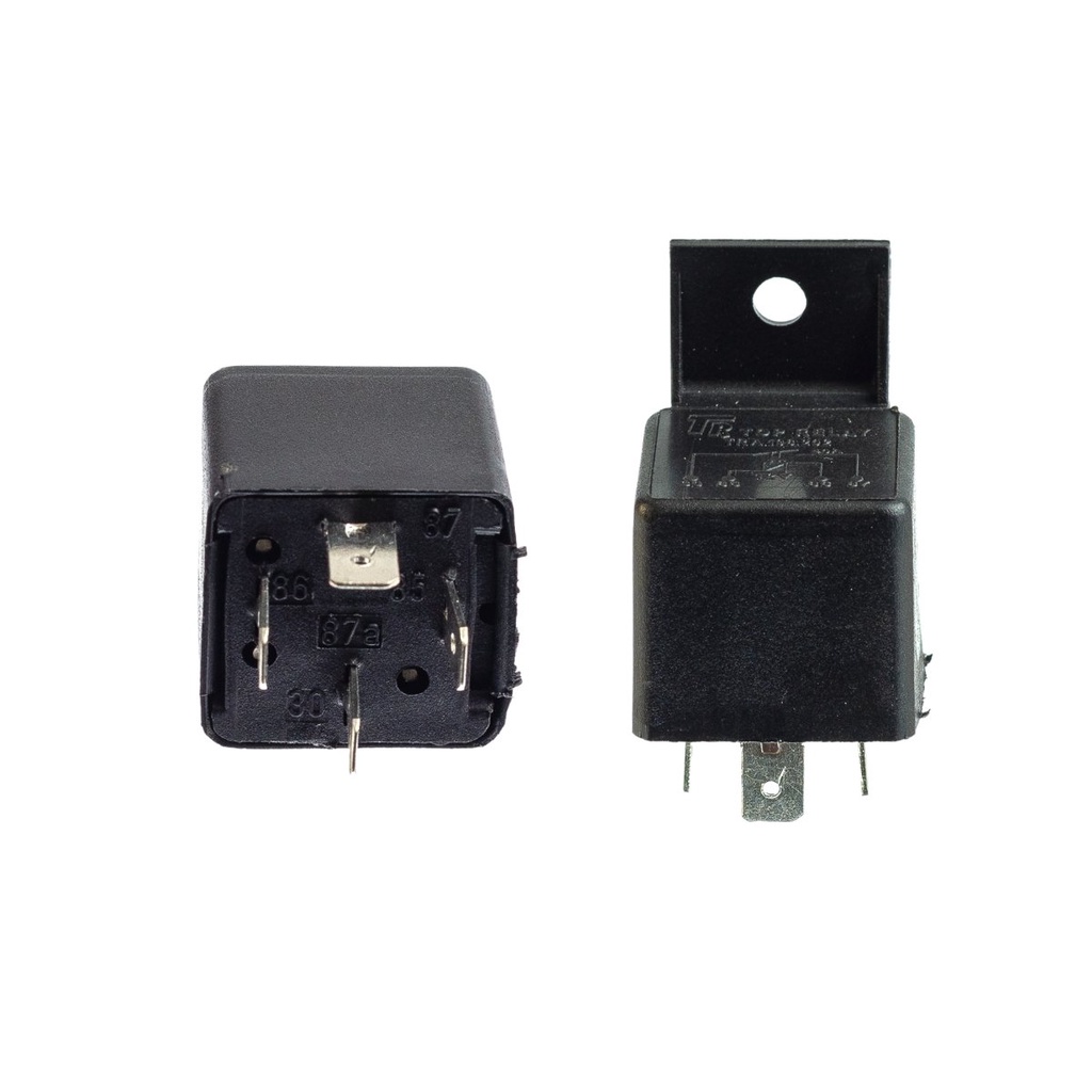5 Relé Auxiliar Automotivo 4 Terminais Com Suporte Universal 40a 12v Para Fixação Tra 108202 Vidro Elétrico Buzina