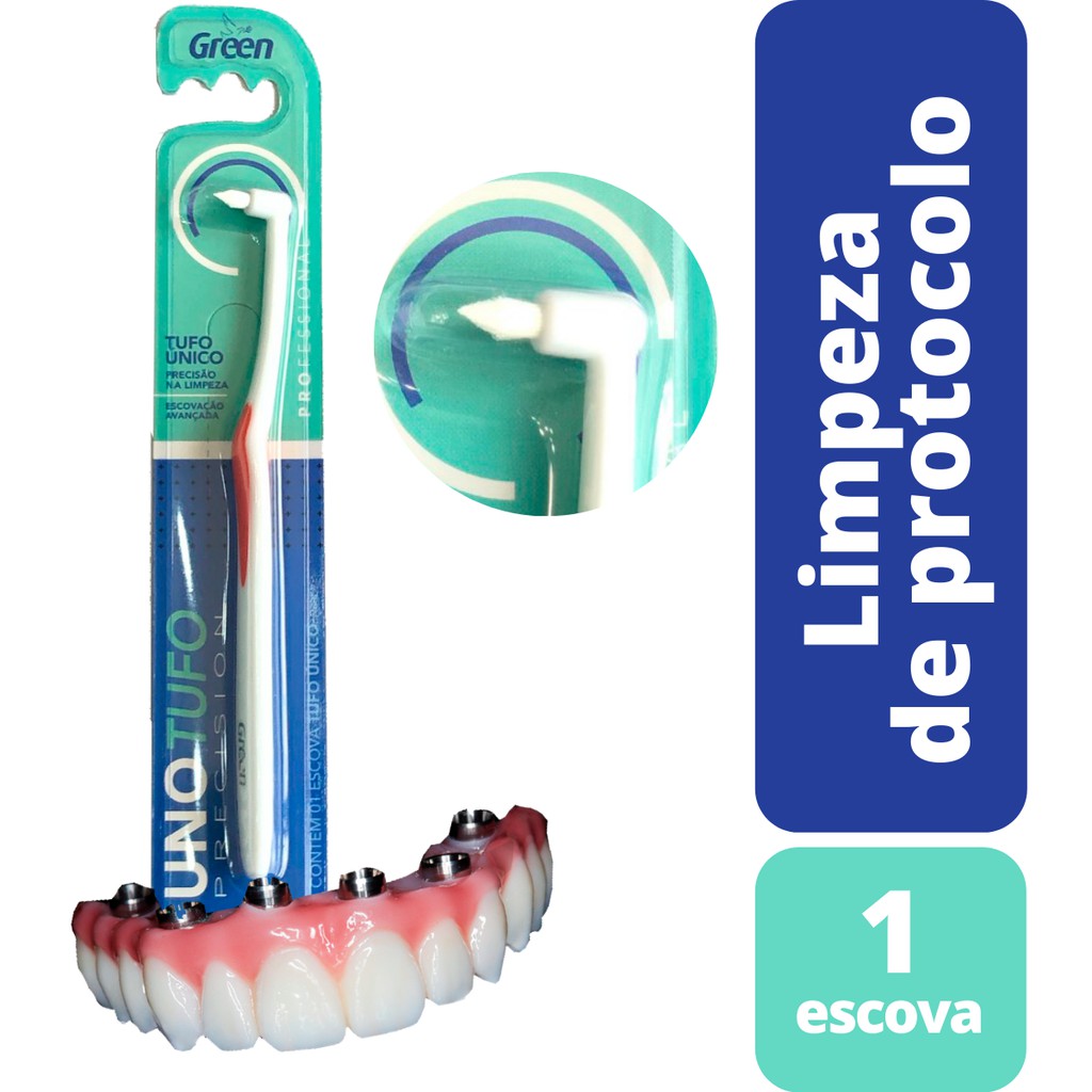 Escova Dental Limpeza De Protocolo Implantes Profissional Limpeza Avançada Para Áreas De Difícil Acesso