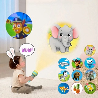 Lanterna Projeção Infantil Com 24 Imagens Divertidas