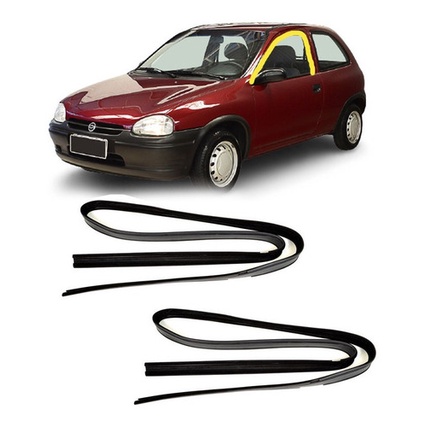 Kit Borrachas Canaleta Vidro Porta Corsa Wind 2 Portas 94/02