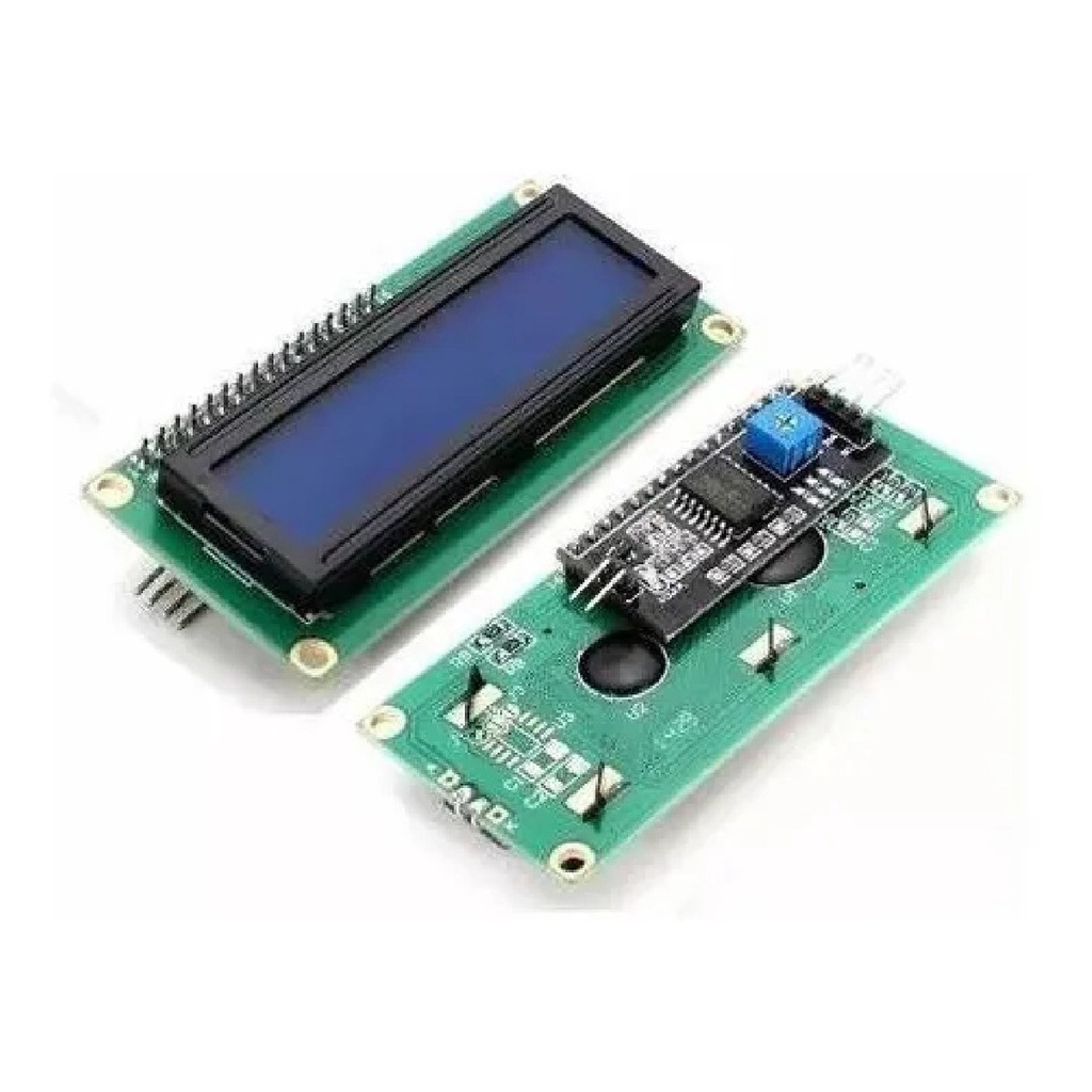 Display Lcd 16x2 1602 Fundo Azul C/ Modulo I2c Já Soldado