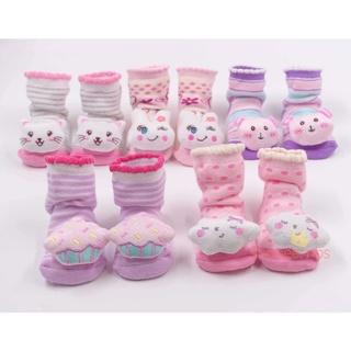Kit com 3 pares Bichinhos 3D tipo Pantufa -  Meia Feminina