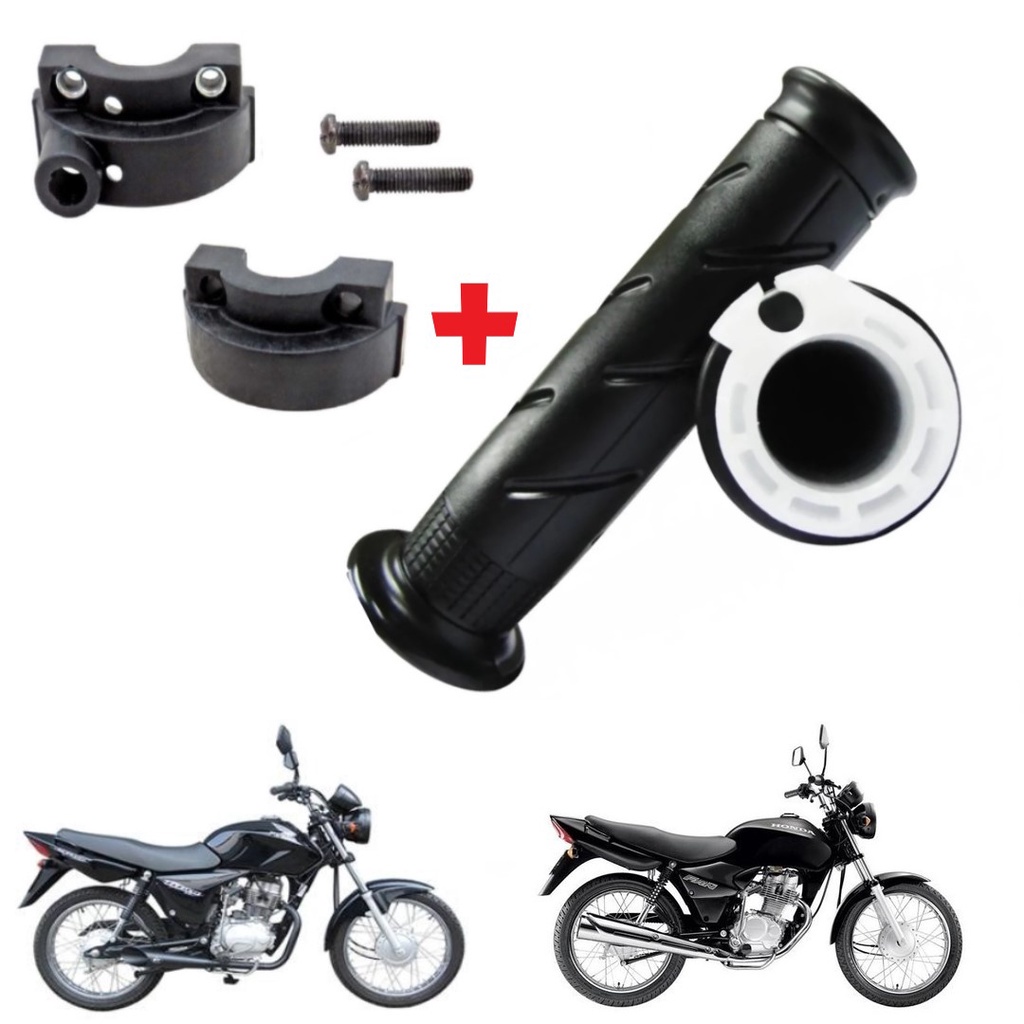 Conjunto Carcaça Acelerador Roldana + Manopla Titan Cg Fan