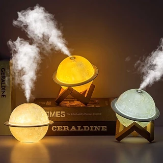 Umidificador Aromatizador Luminária Abajur Lua planeta 3d 200ml