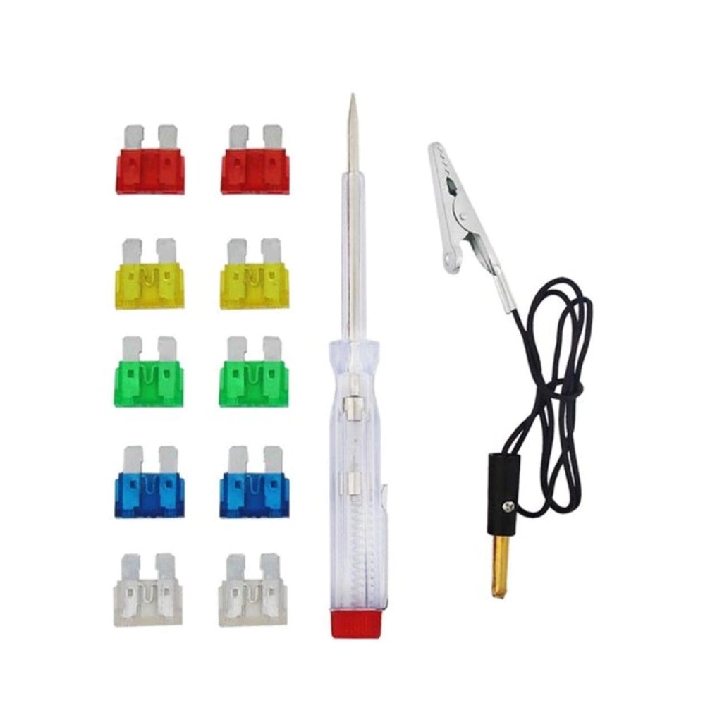 Conjunto de Fusíveis Automotivos com Chave de Teste e Grampo Troya Tools